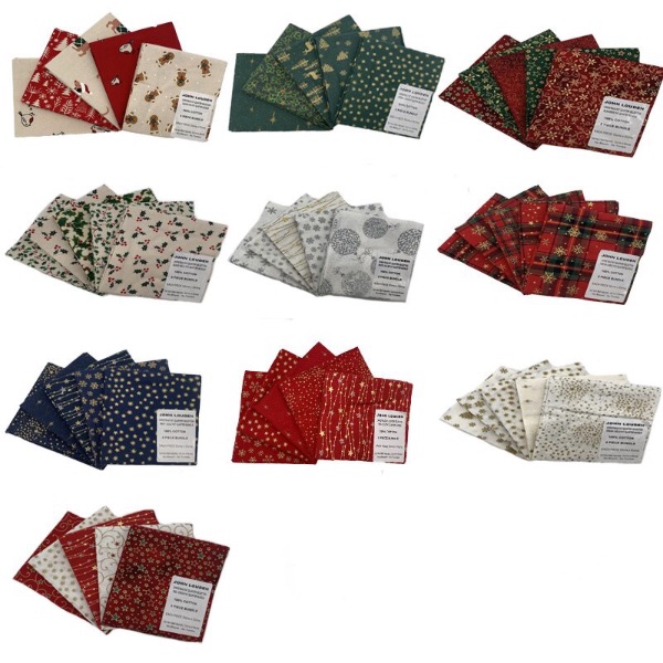 Lot De 4 Fat Quarters The Craft Cotton Co – Tissu Licornes De Noël